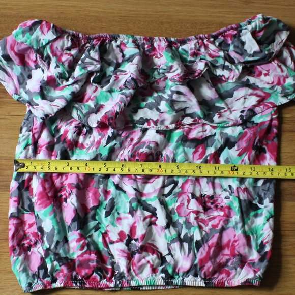 Kirra Floral Print Flowy Trim Tube Top - Picture 7 of 7